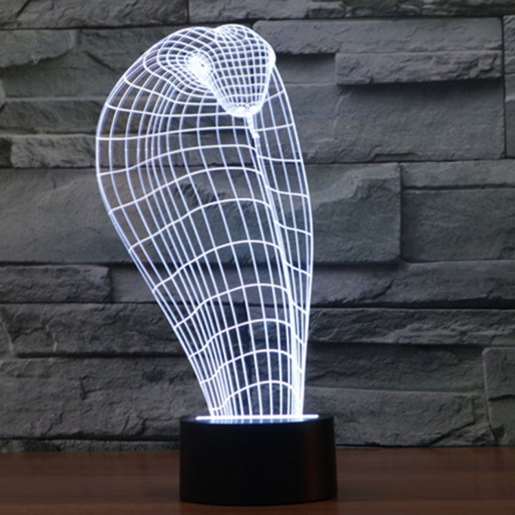 Cobra Style 3D Touch Switch Control LED Light , 7 Color Discoloration Creative Visual Stereo Lamp Desk Lamp Night Light - Novelty Lighting by PMC TechLife | Online Shopping South Africa | PMC TechLife | Buy Now Pay Later Mobicred