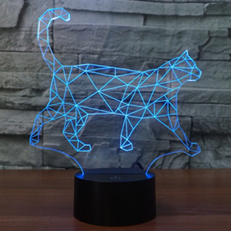 Walking Cat Shape 3D Touch Switch Control LED Light , 7 Colour Discoloration Creative Visual Stereo Lamp Desk Lamp Night Light - Novelty Lighting by PMC TechLife | Online Shopping South Africa | PMC TechLife | Buy Now Pay Later Mobicred