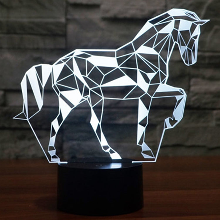 Horse Shape 3D Touch Switch Control LED Light , 7 Color Discoloration Creative Visual Stereo Lamp Desk Lamp Night Light - Novelty Lighting by PMC TechLife | Online Shopping South Africa | PMC TechLife | Buy Now Pay Later Mobicred
