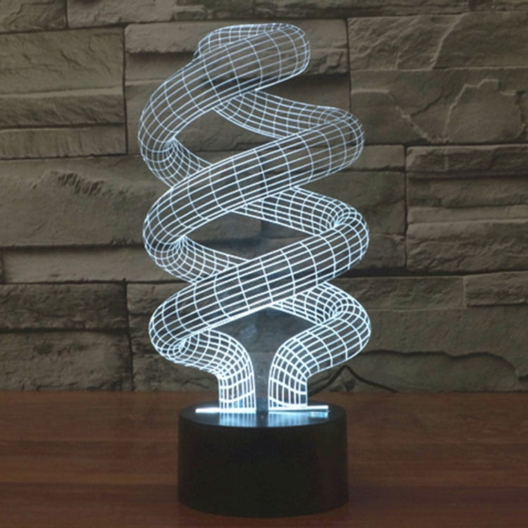Spiral Style 3D Touch Switch Control LED Light , 7 Color Discoloration Creative Visual Stereo Lamp Desk Lamp Night Light - free shipping - PMC TechLife - Order now!
