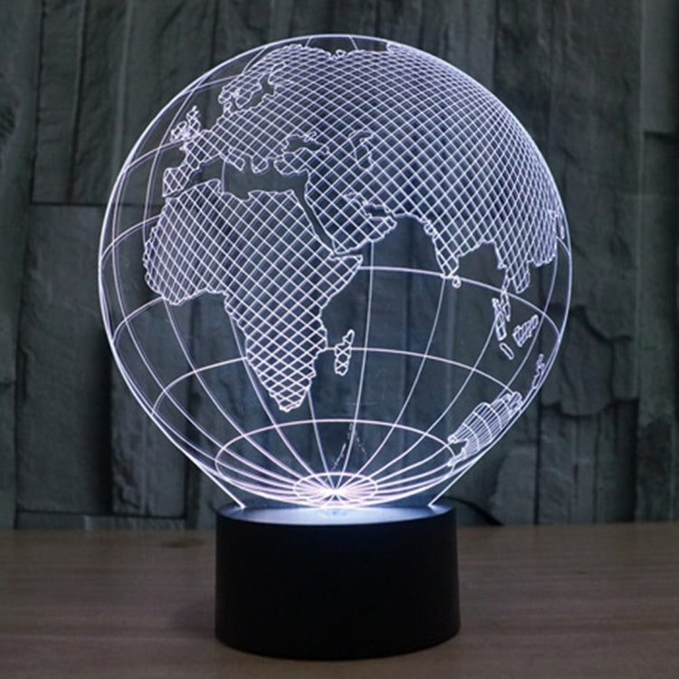 European Globe Style 3D Touch Switch Control LED Light , 7 Colour Discoloration Creative Visual Stereo Lamp Desk Lamp Night Light - Novelty Lighting by PMC TechLife | Online Shopping South Africa | PMC TechLife | Buy Now Pay Later Mobicred