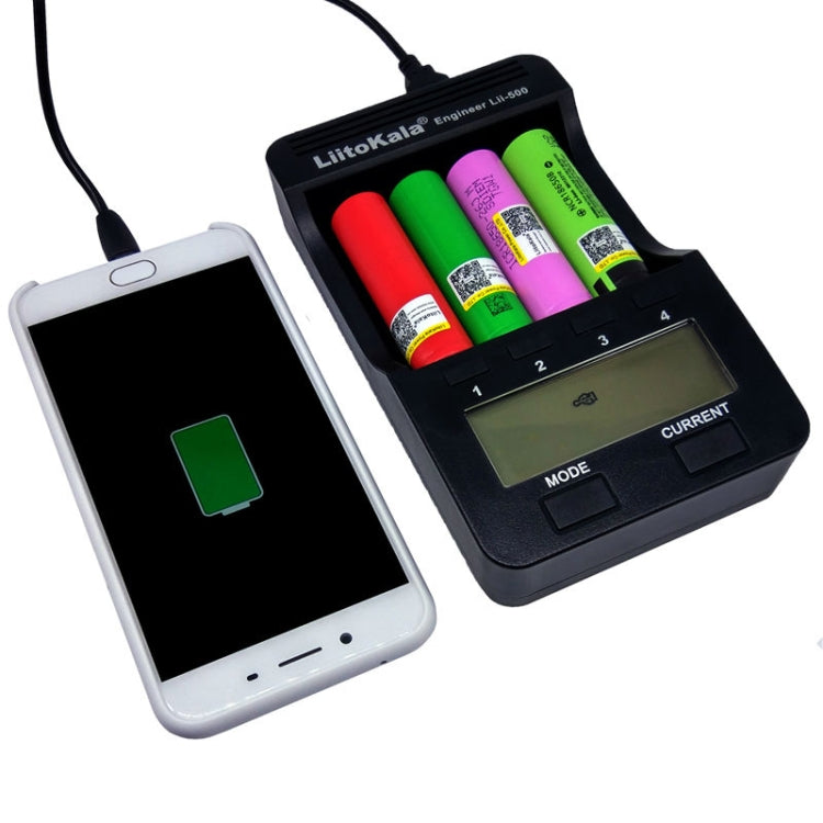 LiitoKala lii-500 Lithium Battery Charger for Li-ion IMR 18650, 26650, 16340, 14500, 10440, 18500, EU Plug - Charger & Converter by PMC TechLife | Online Shopping South Africa | PMC TechLife | Buy Now Pay Later Mobicred