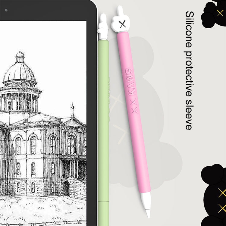 LOVE MEI For Apple Pencil 1 Middle Finger Shape Stylus Pen Silicone Protective Case Cover (Black) - free shipping - PMC TechLife - Order now!