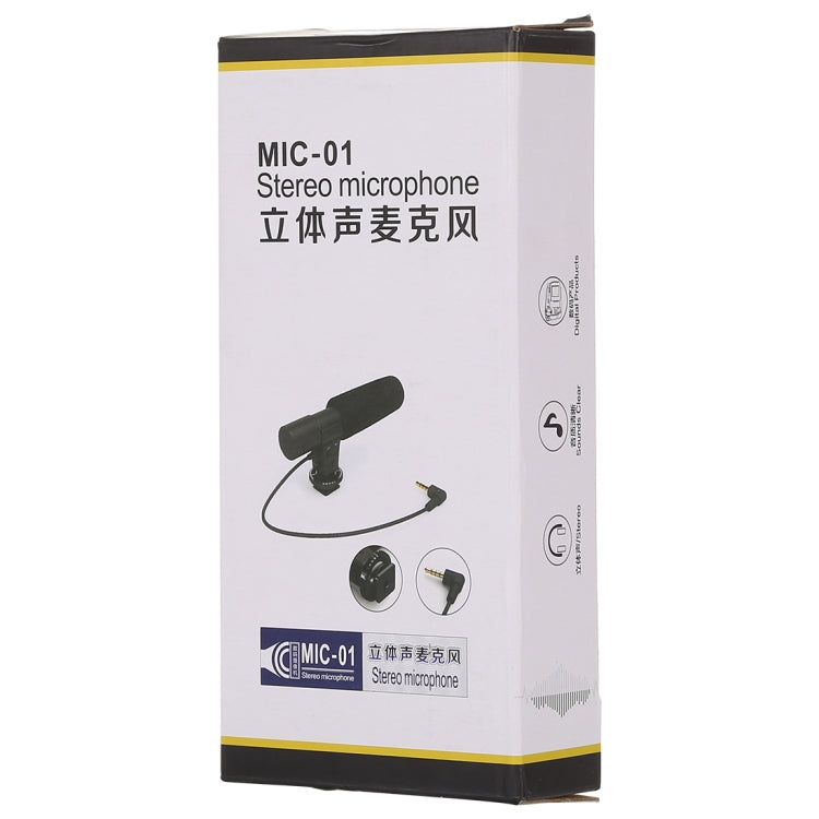 MIC-02 30-18000Hz Rate Sound Clear Stereo Microphone for Smartphone, Cable Length: 28cm - Microphone by PMC TechLife | Online Shopping South Africa | PMC TechLife | Buy Now Pay Later Mobicred