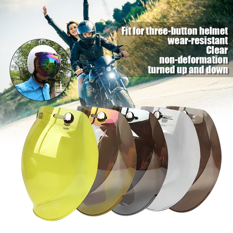 Soman Motorcycle Bubble Visor Open Face Helmet Visor Helmet Windshield Shield with Transparent Frame(Light Smoke) - free shipping - PMC TechLife - Order now!