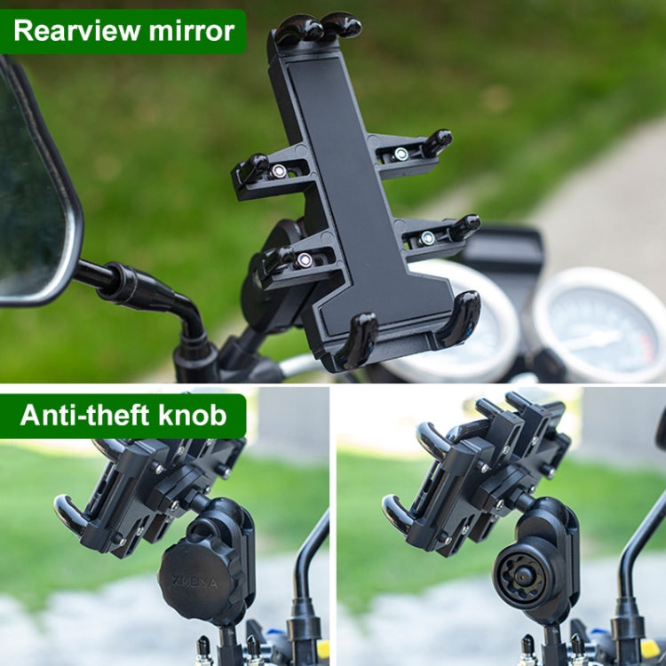 M10 Bolt Ball-Head Motorcycle Multi-function Eight-jaw Aluminum Phone Navigation Holder Bracket - Holder by PMC TechLife | Online Shopping South Africa | PMC TechLife | Buy Now Pay Later Mobicred