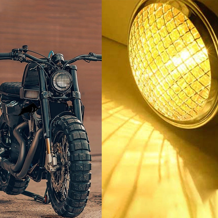 Motorcycle Black Shell Harley Headlight Retro Lamp LED Light Modification Accessories (White) - Headlights by PMC TechLife | Online Shopping South Africa | PMC TechLife | Buy Now Pay Later Mobicred