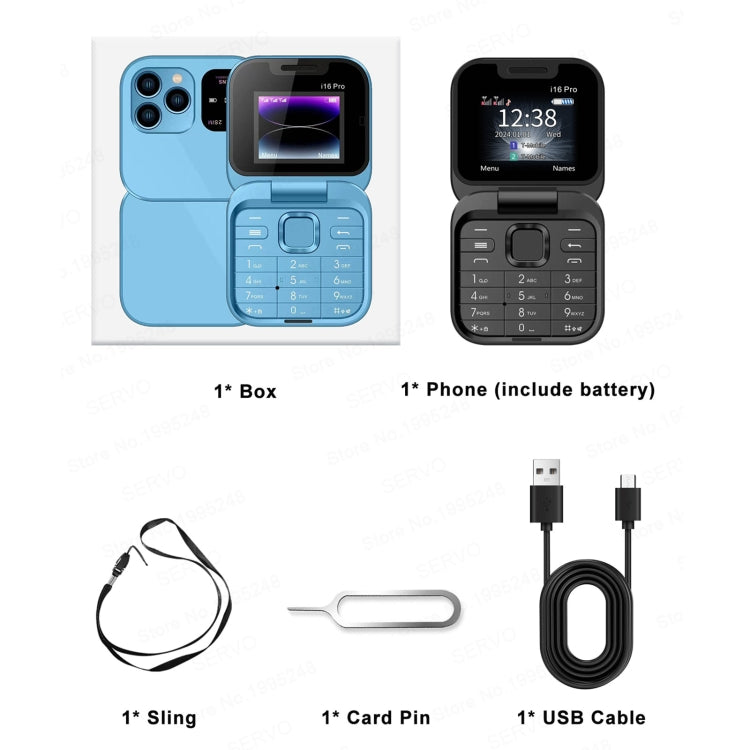 SERVO i16 Pro Mini Flip Phone, 1.77 inch, MTK6261D, 23 Keys, Support Bluetooth, FM, Magic Sound, Quick Dial, GSM, Dual SIM (Gold) - free shipping - PMc TechLife - Order now!