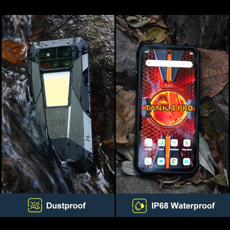 Unihertz Tank 4 Pro Projector Rugged Phone, 18GB+1TB, Night Vision, 6.73 inch Android 14 Dimensity 8300 Octa Core, Network: 5G, NFC (Black) - free shipping - PMC TechLife - Order now!