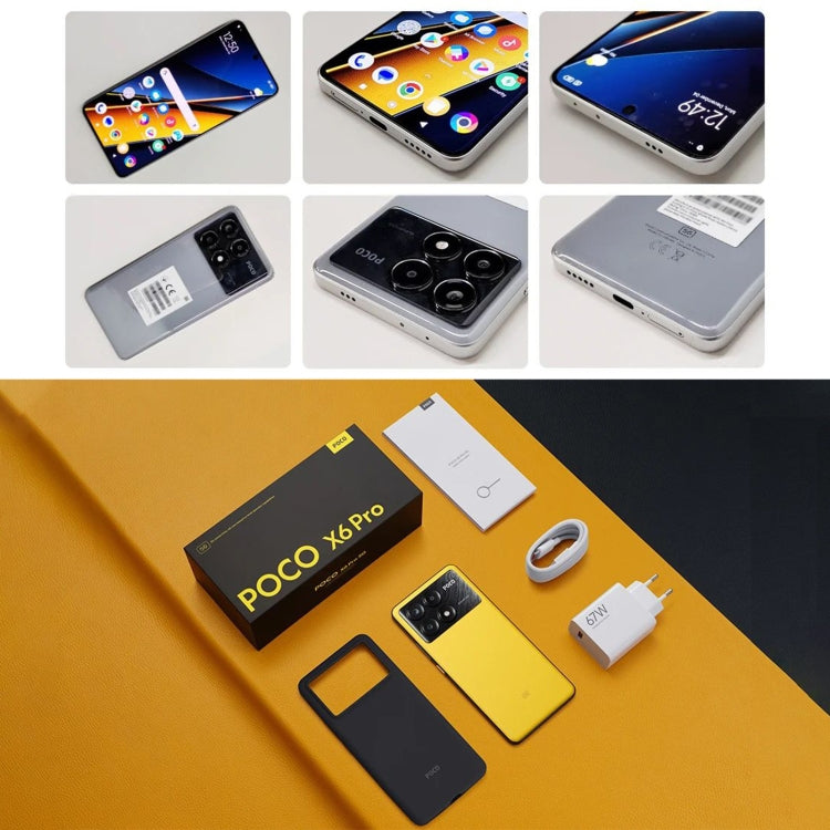 Xiaomi POCO X6 Pro Global, 12GB+512GB, In-screen Fingerprint, 6.67 inch Xiaomi HyperOS MediaTek Dimensity 8300-Ultra Octa Core 3.35GHz, NFC, Network: 5G (Grey) - free shipping - PMC Jewellery - Order now!