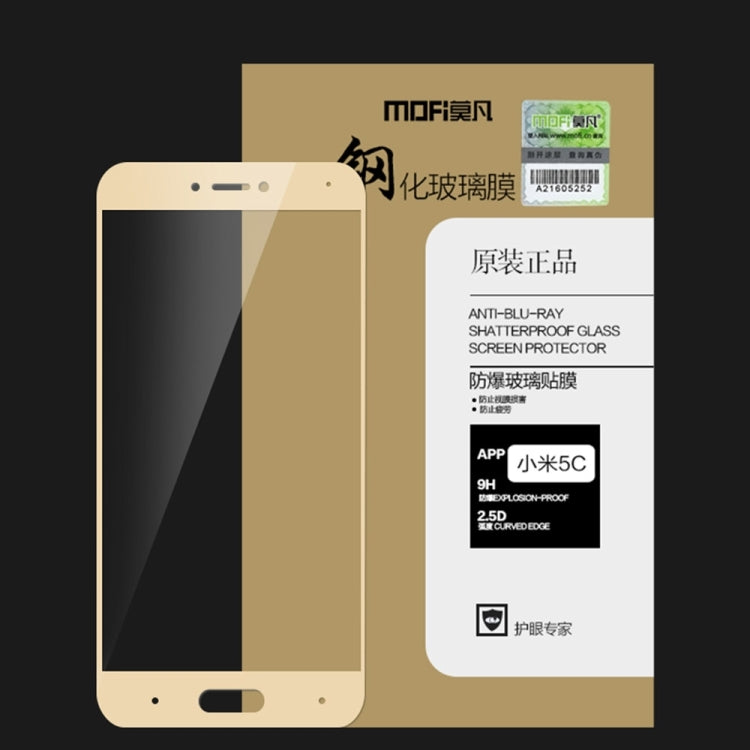 MOFI Xiaomi Mi 5c 0.3mm 9H Hardness 2.5D Explosion-proof Full Screen Tempered Glass Screen Film(Black) - by MOFI | Online Shopping South Africa | PMC TechLife | Buy Now Pay Later Mobicred