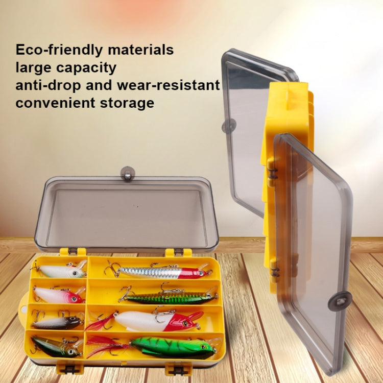 Portable Outdoor Lure Box Transparent Plastic Double-sided Storage Box, Size: 18 x 10 x 5cm(Yellow + White) - Storage Boxes & Storage Bags by PMC TechLife | Online Shopping South Africa | PMC TechLife | Buy Now Pay Later Mobicred