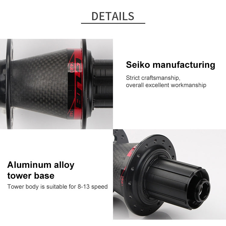 GUB 1421 Carbon Fiber Disc Bike Hub - free shipping - PMc TechLife - Order now!
