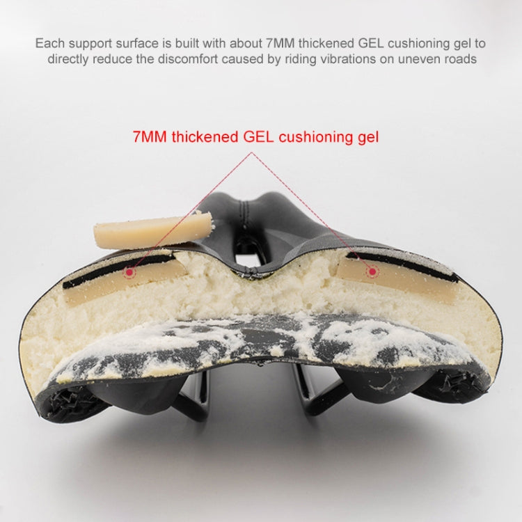 PROMEND SD-567 Hollow Breathable Silicone Racing Bicycle Saddle(Black Red) - Bicycle Saddle by PROMEND | Online Shopping South Africa | PMc TechLife | Buy Now Pay Later Mobicred