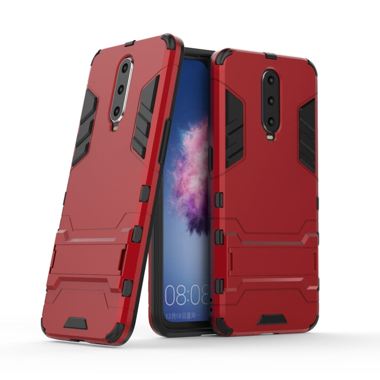 Shockproof PC + TPU Case for OPPO R17 Pro, with Holder (Red) - OPPO Cases by PMC TechLife | Online Shopping South Africa | PMC TechLife