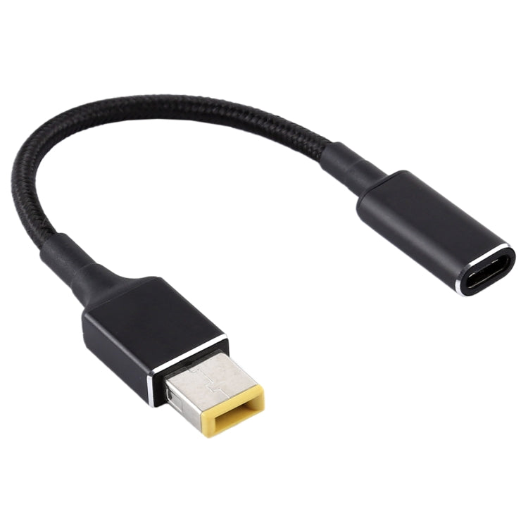 PD 100W 18.5-20V Big Square to USB-C / Type-C Nylon Braid Cable for Lenovo Laptop Notebook, Length: about 30cm - For Lenovo by PMC TechLife | Online Shopping South Africa | PMC TechLife | Buy Now Pay Later Mobicred