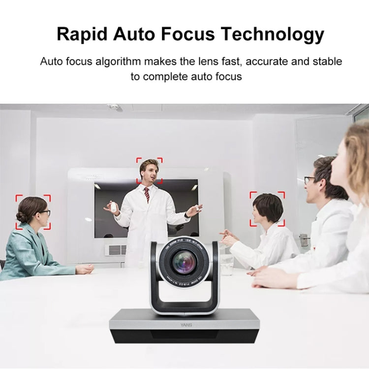 YANS YS-H210U USB HD 1080P 10X Zoom Lens Video Conference Camera with Remote Control, US Plug(Grey) - free shipping - PMc TechLife - Order now!