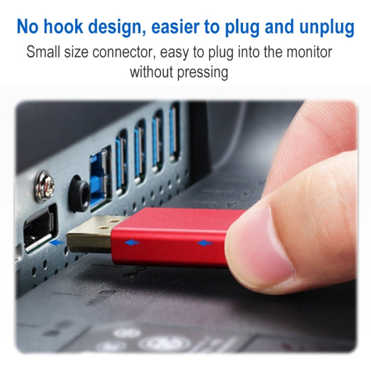 4K 60Hz DisplayPort 1.2 Male to DisplayPort 1.2 Male Aluminum Shell Flat Adapter Cable, Cable Length: 2m (Red) - by PMC Jewellery | Online Shopping South Africa | PMC Jewellery | Buy Now Pay Later Mobicred