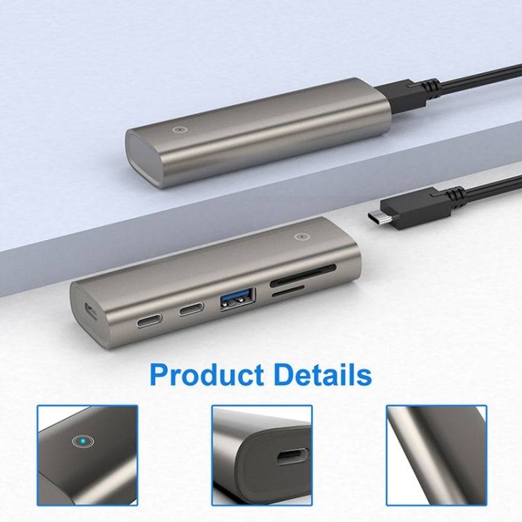 Rocketek HC463 USB3.1 Gen2 to Type-C 3.1 + USB 3.1 + SD / TF 6 in 1 HUB Adapter - free shipping - PMC Jewellery - Order now!
