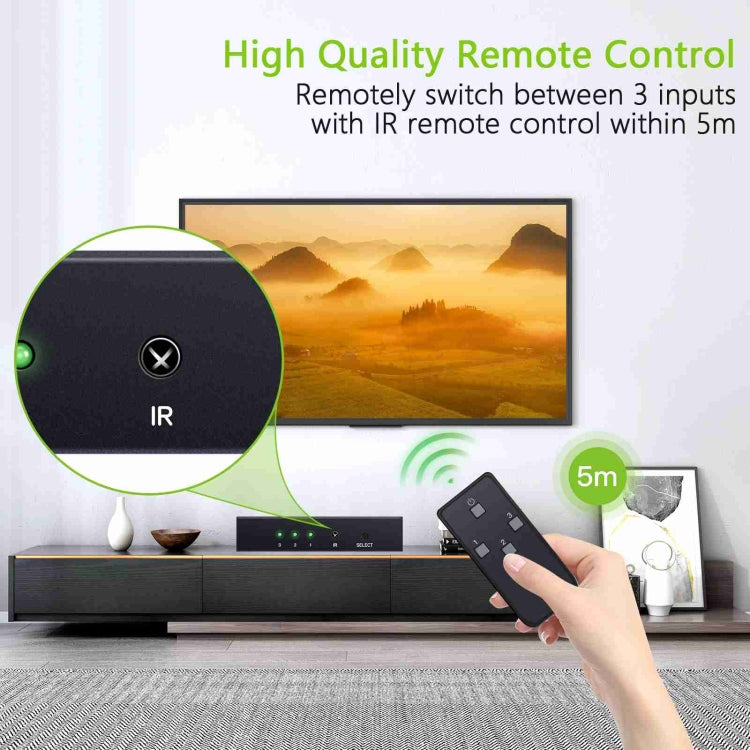 NK-T32 Toslink 3 In 2 Out Switch/Splitter with IR Remote - Splitter by PMC Jewellery | Online Shopping South Africa | PMC Jewellery | Buy Now Pay Later Mobicred