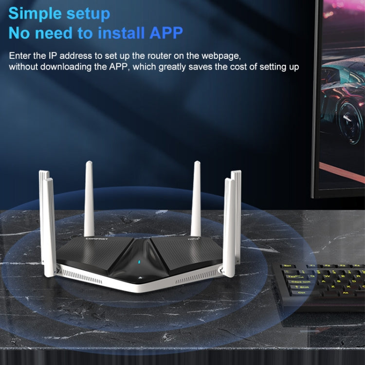 Wireless Routers, COMFAST CF-WR633AX 1800Mbps WiFi6 Dual Band Gigabit Router - free shipping - PMC Jewellery - Order now!