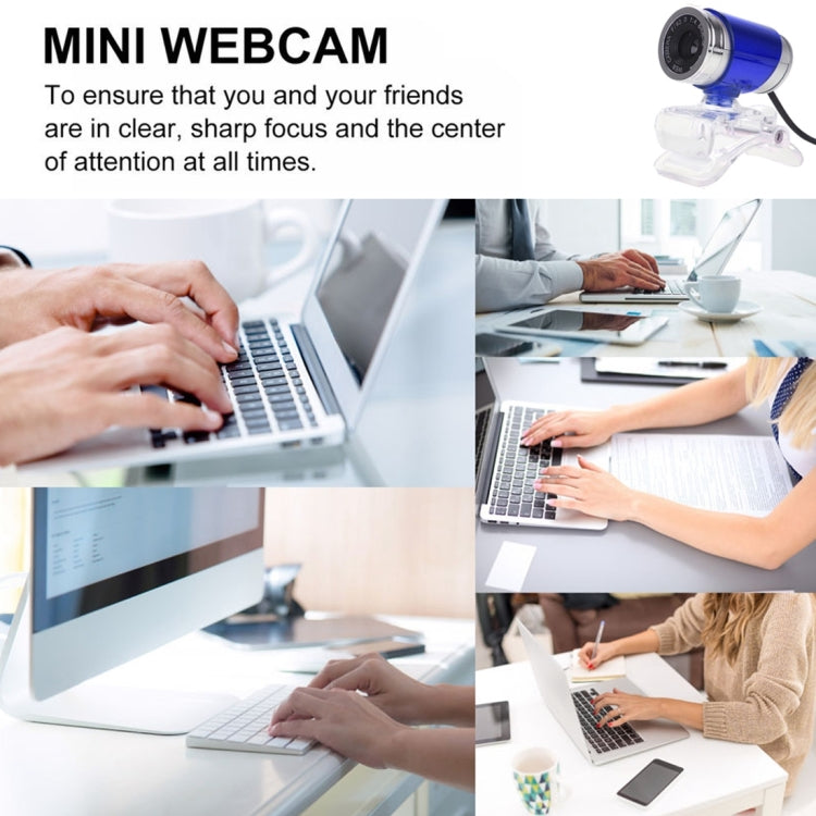 HXSJ A860 30fps 480P HD Webcam for Desktop / Laptop, with 10m Sound Absorbing Microphone, Length: 1.4m(Grey) - free shipping - PMC Jewellery - Order now!