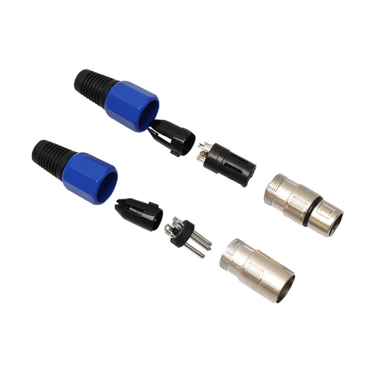 10 Pairs Metal Female Male XLR 3 Pin Jack Socket Plug Audio Connector - Microphone Audio Cable & Connector by PMC TechLife | Online Shopping South Africa | PMC TechLife | Buy Now Pay Later Mobicred
