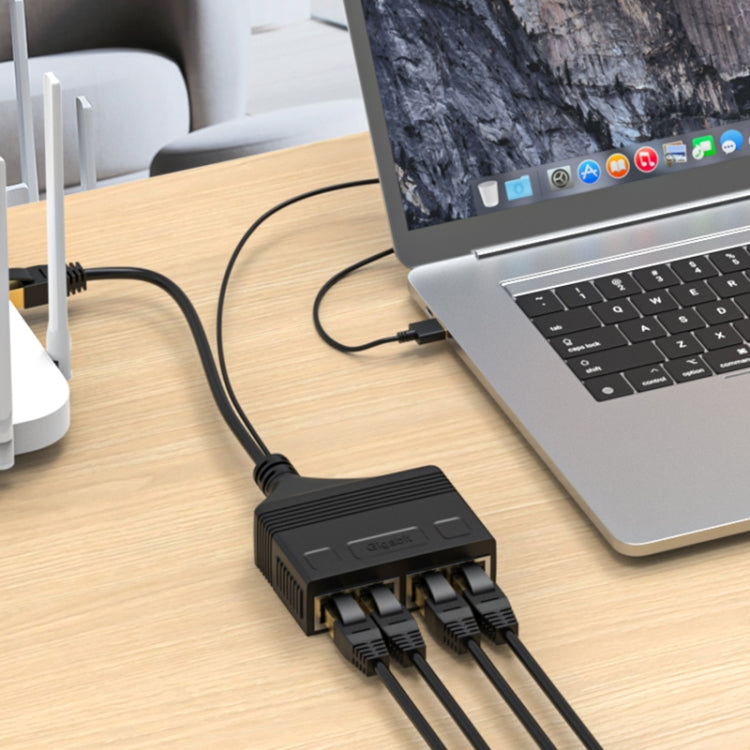 Female RJ45 4 in 1 Gigabit Network Splitter Cable Ethernet Network Coupler - free shipping - PMC Jewellery - Order now!