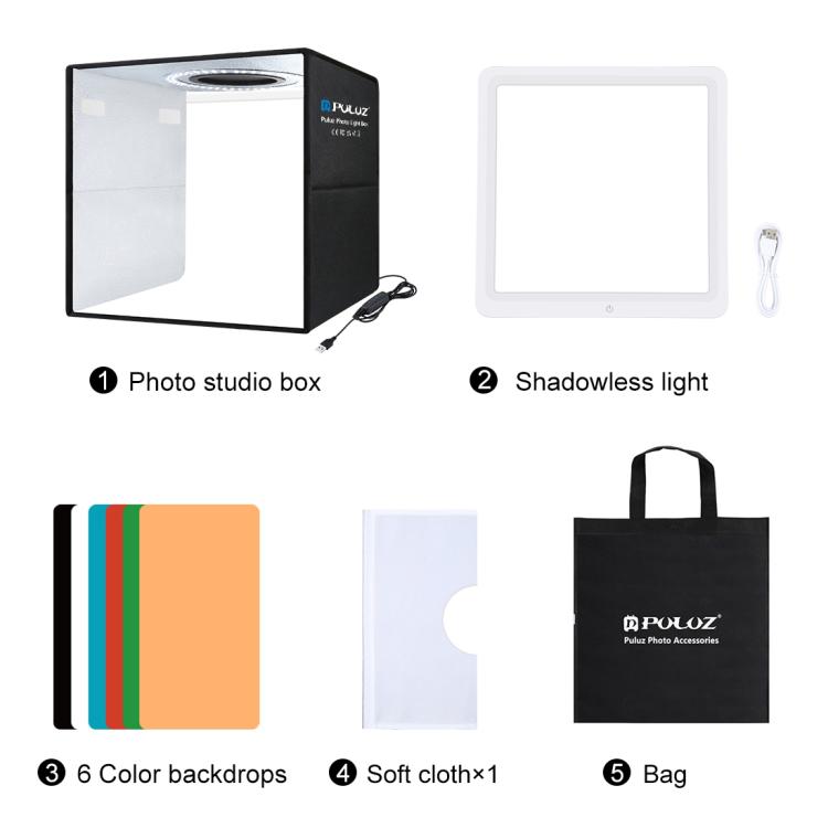 PULUZ 30cm Folding Ring Light Photo Lighting Studio Shooting Tent Box with Shadowless Light Panel - by PULUZ | Online Shopping South Africa | PMC TechLife | Buy Now Pay Later Mobicred