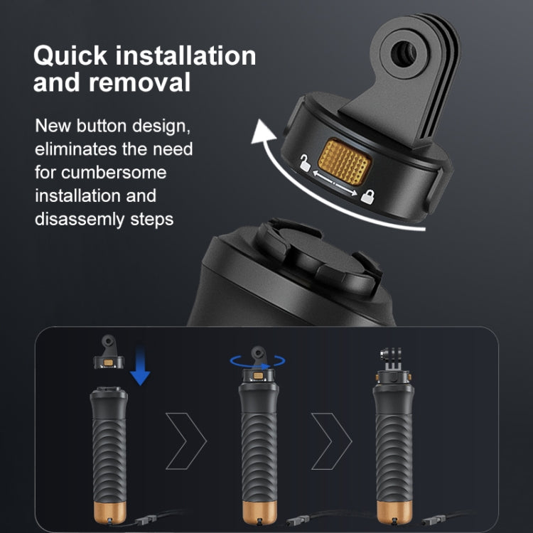 PULUZ Quick Release Floating Handle Hand Grip (Black) - free shipping - PMC TechLife - Order now!