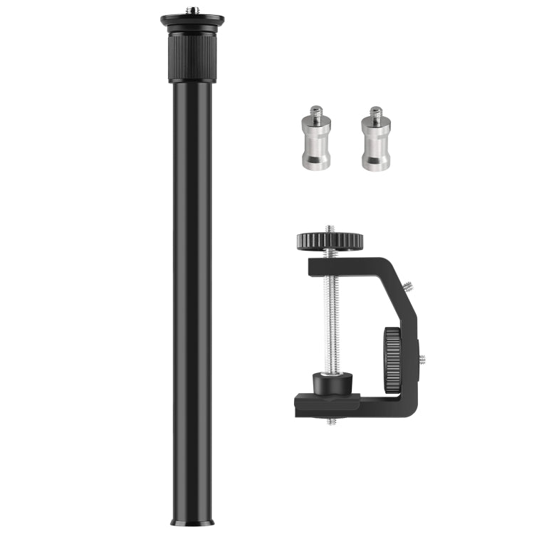 PULUZ C Clamp Mount Light Stand Extension Central Shaft Rod Monopod Holder Kits, Rod Length: 33-60cm(Black) - Monopods by PULUZ | Online Shopping South Africa | PMC TechLife | Buy Now Pay Later Mobicred