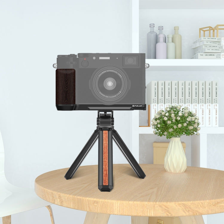 For Fujifilm X100VI PULUZ 1/4 inch Vertical Shoot Quick Release L Plate Bracket Base Holder (Black) - free shipping - PMC TechLife - Order now!