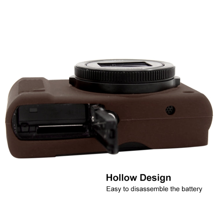 PULUZ Soft Silicone Protective Case for Panasonic Lumix LX10(Coffee) - free shipping - PMC TechLife - Order now!