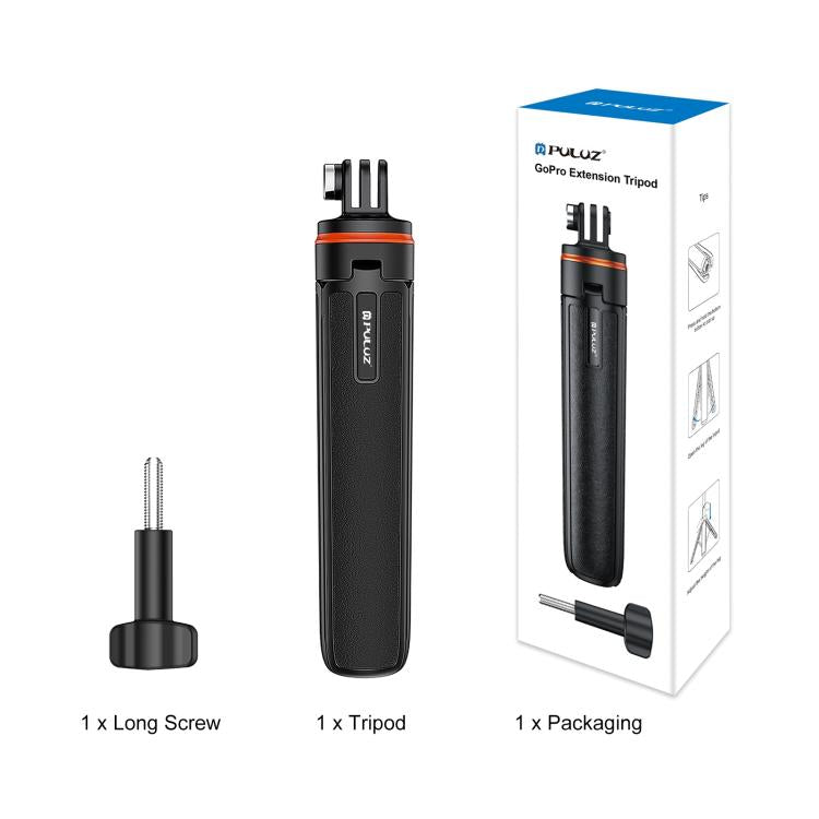PULUZ Action Camera Extension Tripod Selfie Stick Stand for GoPro (Black) - free shipping - PMC TechLife - Order now!
