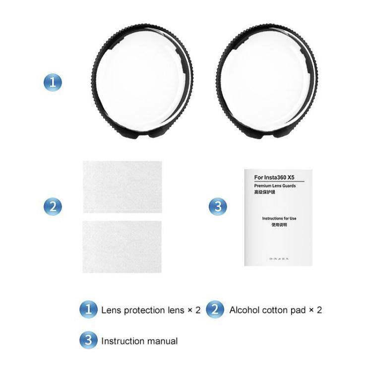 For Insta360 X5 PULUZ Rotating Optical Tempered Glass Lens Guard Protective Cover (Transparent) - free shipping - PMC TechLife - Order now!