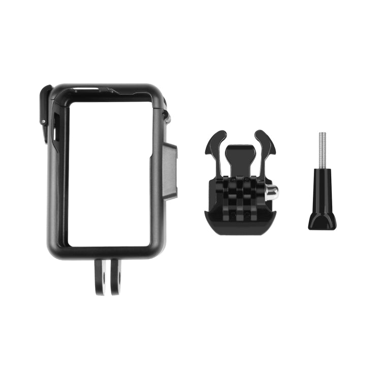 For DJI Osmo Action Pro 5 / 4 / 3 PULUZ Vertical Plastic Protective Frame Cage with Cold Shoes (Black) - free shipping - PMC TechLife - Order now!