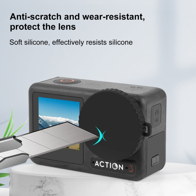 For DJI Osmo Action 5 Pro / 4 / 3 PULUZ Silicone Lens Cap (Black) - Other by PULUZ | Online Shopping South Africa | PMC TechLife | Buy Now Pay Later Mobicred