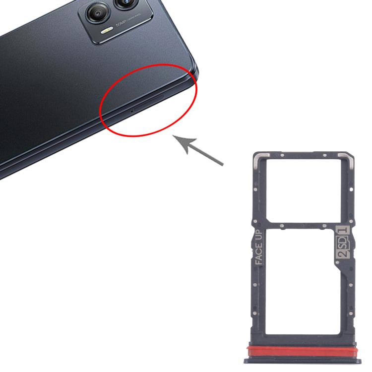 For Motorola Moto G53 XT2335-2 10pcs Original SIM + Micro SD Card Tray (Black) - free shipping - PMC TechLife - Order now!