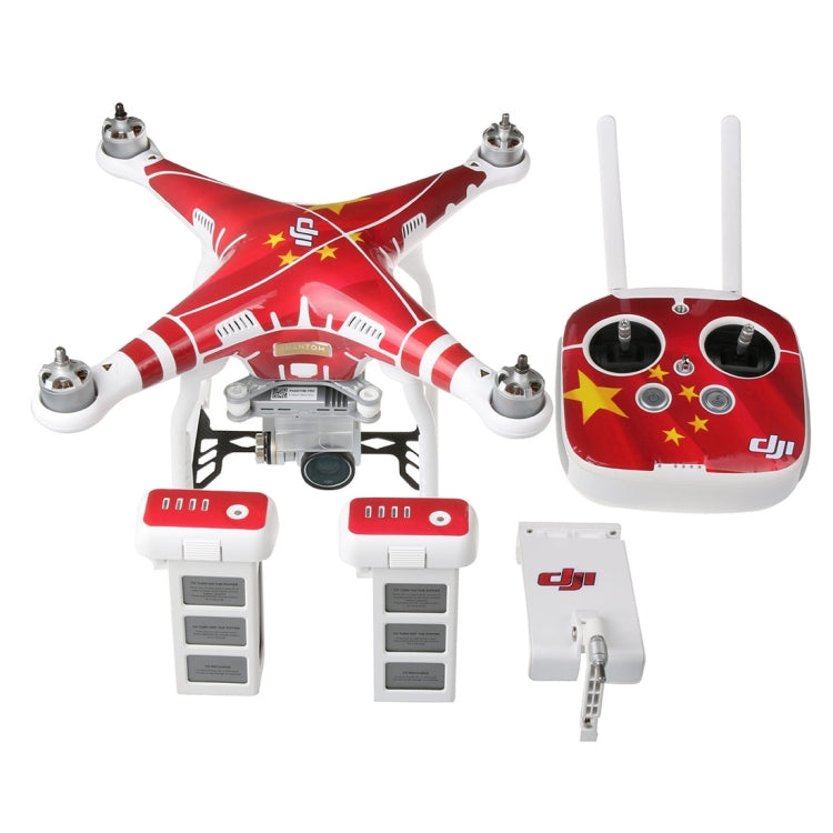 4D Imitation Carbon Fiber PVC Water Resistance Sticker Kit for DJI Phantom 3 Quadcopter & Remote Controller & Battery(Chinese Flag Pattern) - by PMC TechLife | Online Shopping South Africa | PMC TechLife | Buy Now Pay Later Mobicred