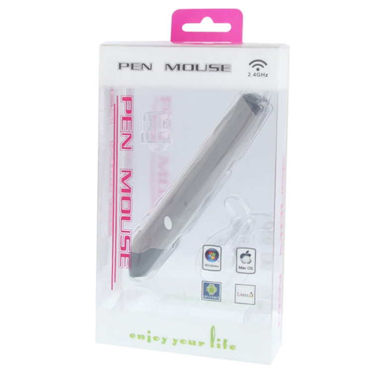 2.4GHz 500 / 1000DPI Wireless Pen Mouse with USB Mini Receiver, Transmission Distance: 10m(Grey) - Wireless Mice by PMC Jewellery | Online Shopping South Africa | PMC Jewellery | Buy Now Pay Later Mobicred