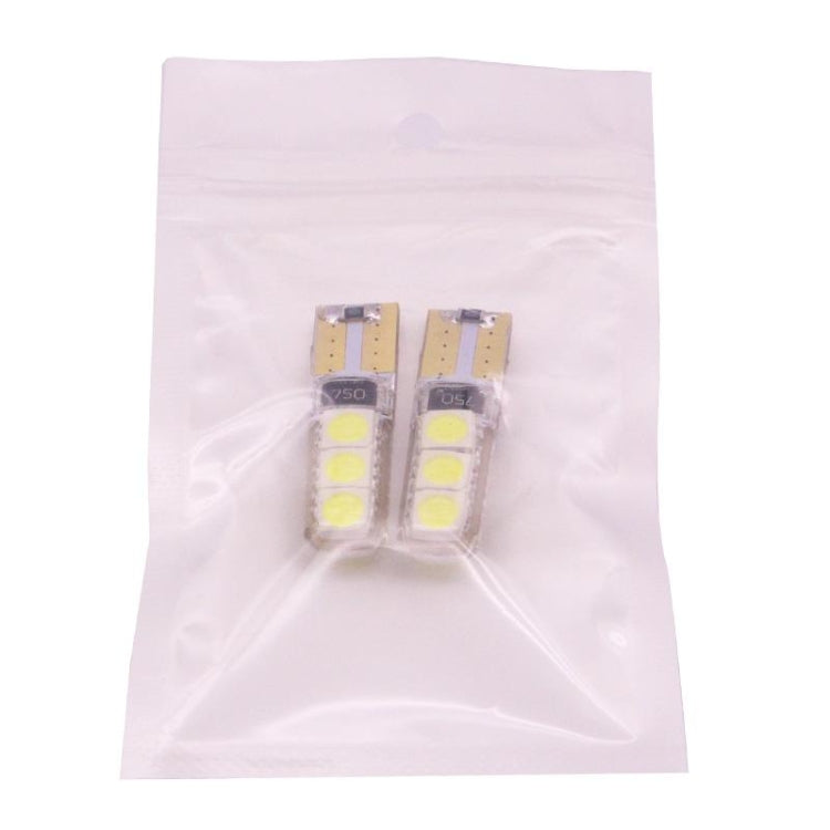 2 PCS T10 2W 120-140LM 6 LED Ice Blue 5050 LED Brake Light for Vehicles, DC12V - free shipping - PMC TechLife - Order now!