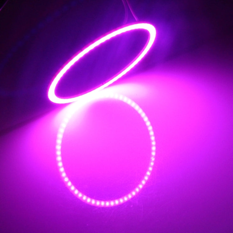 80mm 5W 180LM Angel Eyes Circles Car Headlight Pink Light COB LED Lights for Vehicles, DC 12-24V - Eagle Eye Lamps by PMC TechLife | Online Shopping South Africa | PMC TechLife | Buy Now Pay Later Mobicred