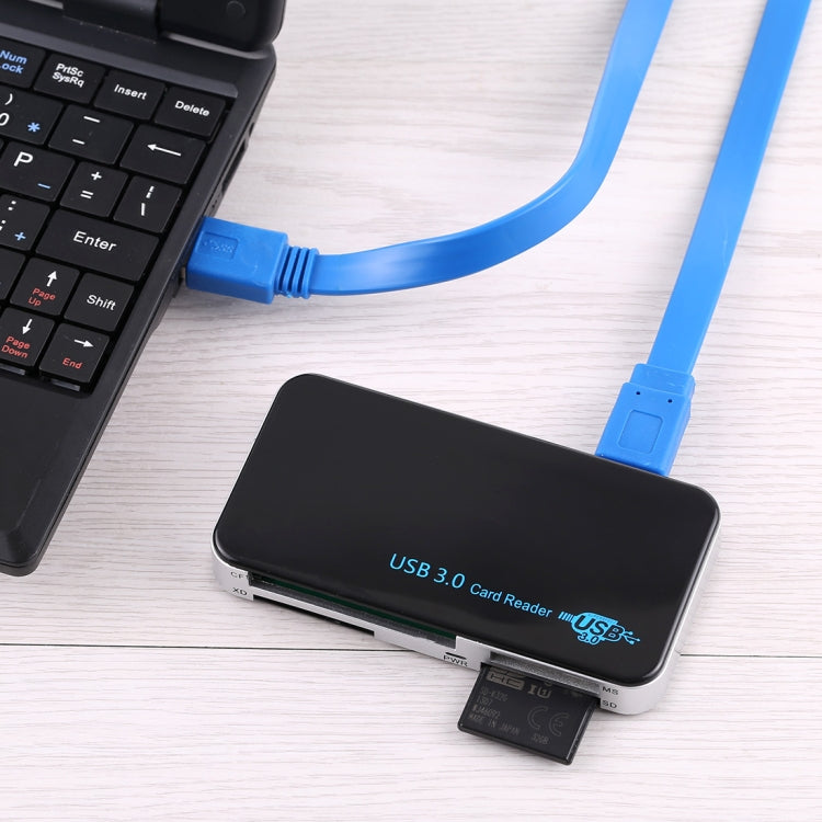 USB 3.0 Card Reader, Super Speed 5Gbps, Support CF / SD / TF / M2 / XD / MS Card, Plastic Shell - by PMC Jewellery | Online Shopping South Africa | PMC Jewellery | Buy Now Pay Later Mobicred