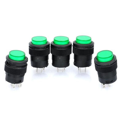 R16-503 16mm 4pin Self-Locking Push Button Switch with Indicator (5 Pcs in One Package, the Price is for 5 Pcs) - Car Switches by PMC TechLife | Online Shopping South Africa | PMC TechLife | Buy Now Pay Later Mobicred