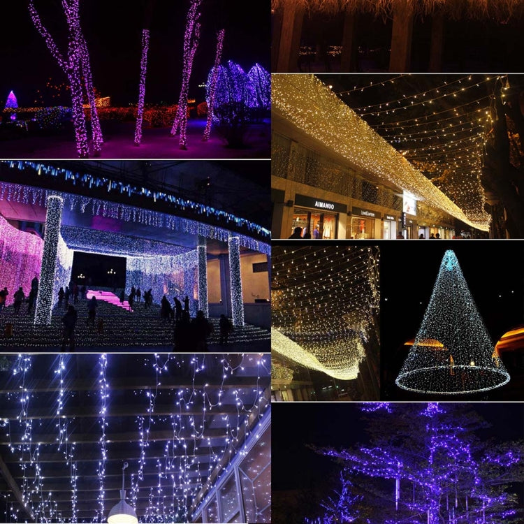 Waterproof String Light, Length: 10m, 100 LED Light with Controller, Flashing / Fading / Chasing Effect, AC 220V, EU Plug(Orange Light) - Holiday Lights by PMC TechLife | Online Shopping South Africa | PMC TechLife | Buy Now Pay Later Mobicred