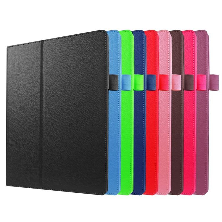 Litchi Texture Horizontal Flip Solid Color Leather Case with Holder for Lenovo TAB 2 A10-30 X30F & TAB 2 A10-70F, 10.1 inch(Black) - Lenovo by PMC TechLife | Online Shopping South Africa | PMC TechLife | Buy Now Pay Later Mobicred