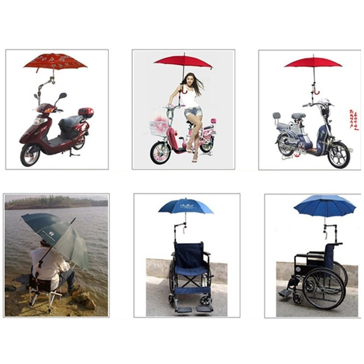 Universal Foldable Adjustable Stainless Steel Cycling Umbrella Bracket Holder Angle Adjustable Mount Stand for Bike Motorcycle(Black) - Holders by PMC TechLife | Online Shopping South Africa | PMC TechLife