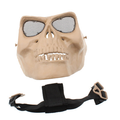 High Intensity Terrifying Evil Facepiece Skeleton Anti BB Bomb Face Mask with Elastic Bands(Brown) - Halloween Masks by PMC TechLife | Online Shopping South Africa | PMC TechLife | Buy Now Pay Later Mobicred
