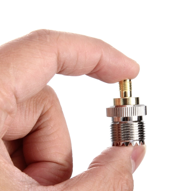 Coaxial SMA Female to UHF Female Adapter(Silver) - Connectors by PMC TechLife | Online Shopping South Africa | PMC TechLife