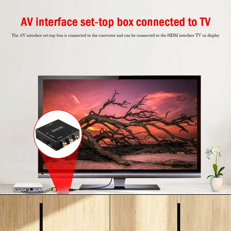 HDV-M610 Mini Size Full HD 1080P HDMI to AV/CVBS Video Converter Adapter(Black) - Converter by PMC Jewellery | Online Shopping South Africa | PMC Jewellery | Buy Now Pay Later Mobicred